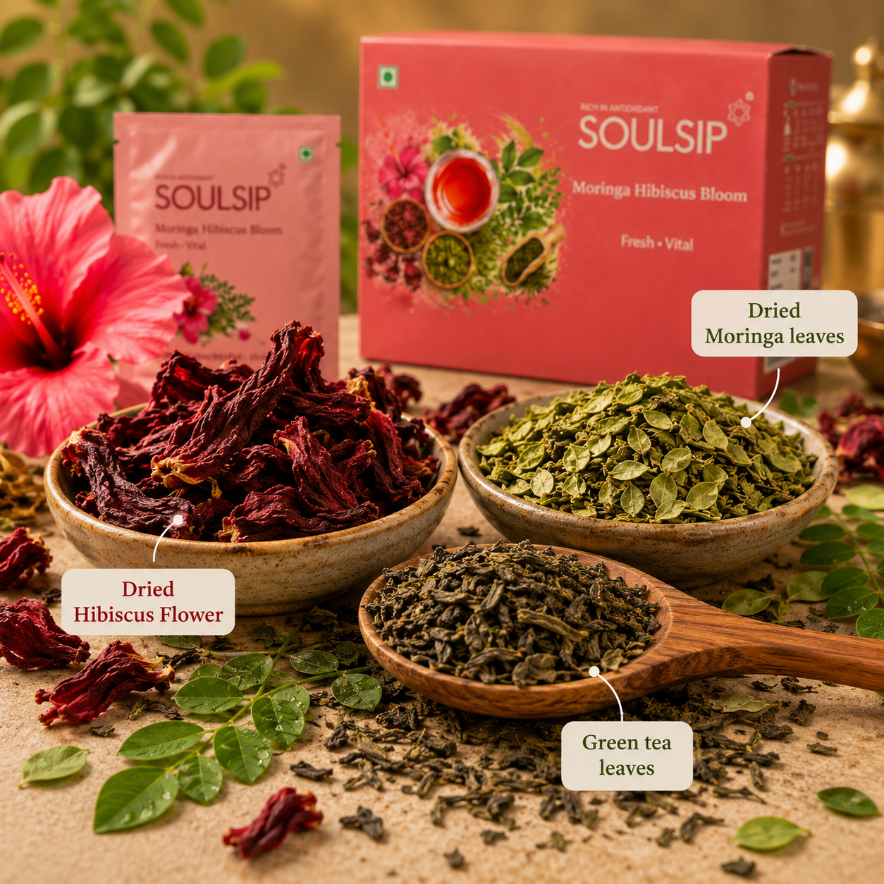 Moringa Hibiscus Bloom (20 Tea Bags)